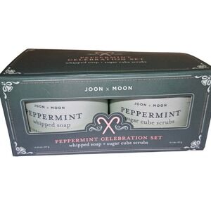 Joon x Moon Peppermint Celebration Set Whipped Soap and Sugar Cube Scrubs New‎